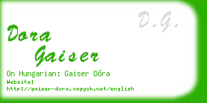 dora gaiser business card